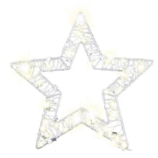 Vánoční hvězda Retlux RXL 469, 30 cm, 40 LED, teplá bílá