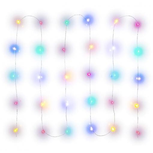Vánoční řetěz nano 30 LED Retlux RXL 260 AA, multicolor, časovač