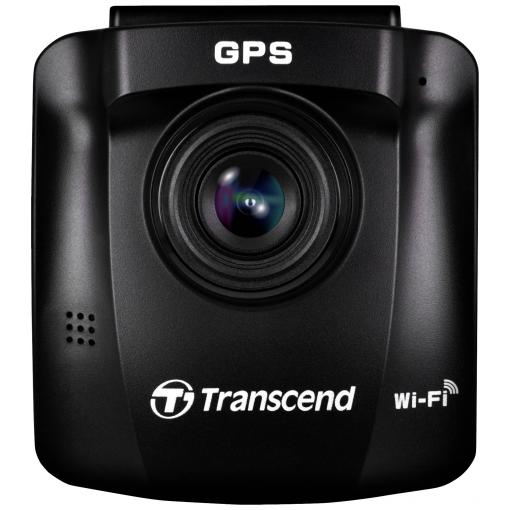 Transcend DrivePro™ 250 kamera za čelní sklo, 140 ° 12 V, 24 V GPS s detekcí radaru, časová prodleva, G-senzor, WDR, varování před kolizí, displej, akumulátor,