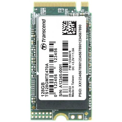 Transcend MTE470A 128 GB interní M.2 PCIe NVMe SSD 2242 PCIe NVMe 3.0 x4 Industrial TS128GMTE470A