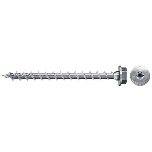 Fischer 566379 PowerFast II šroub se šestihranem 10 mm 140 mm vnitřní hvězdice ocel galvanizováno zinkem 50 ks