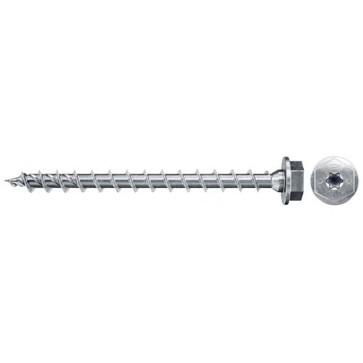 Fischer 566372 PowerFast II šroub se šestihranem 8 mm 80 mm vnitřní hvězdice ocel galvanizováno zinkem 50 ks