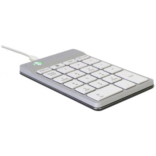 R-GO Tools Numpad Break kabelový číselná klávesnice ergonomická bílá