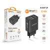 Chytrá síťová nabíječka ALIGATOR 2.4A, 2xUSB, smart IC, černá