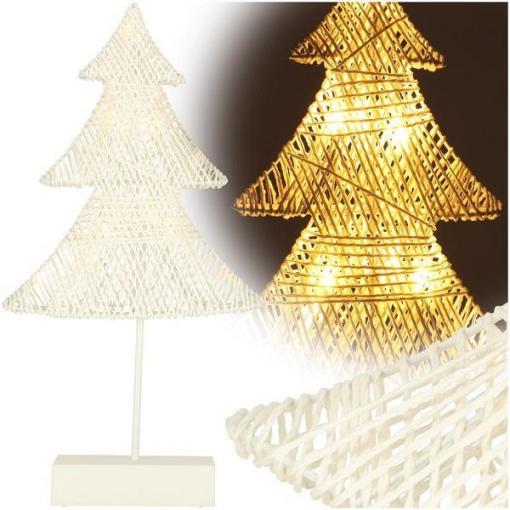 Vánoční dekorace stromek 39 cm, 10 LED, teplá bílá