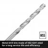 Einhell 108723 sada spirálových vrtáku do kovu, 10dílná, 2 mm, 2.5 mm, 3 mm, 3.5 mm, 4 mm, 4.5 mm, 5 mm, 5.5 mm, 6 mm, 6.5 mm, 1 sada