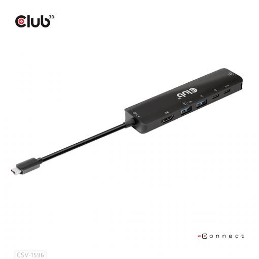 club3D USB-C® dokovací stanice Club3D USB-6-in1-HUB USB-C - HDMI/2xUSB/ Vhodné pro značky (dokovací stanice pro notebook): univerzální