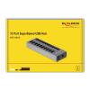 Delock 63670 USB Hub 10 portů USB-A USB 3.1 Gen1 5 GBit/s s konektorem USB C šedá 63670