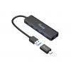 Equip 128959 USB Hub 5 portů USB-A USB 3.0 5 GBit/s s konektorem USB C černá Hub + USB-C-adapter