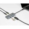 Delock 63260 USB Hub 2 + 2 port USB-A, USB-C® USB 3.2 Gen2 10 GBit/s s konektorem USB C šedá 63260