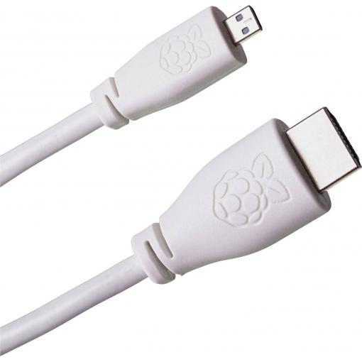 Raspberry Pi® SC0051 HDMI kabel Raspberry Pi® [1x HDMI zástrčka - 1x mini HDMI zástrčka C] 1.00 m bílá