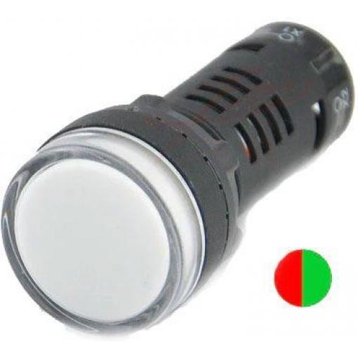 Kontrolka 12V LED 19mm AD16-22SS, červená+zelená