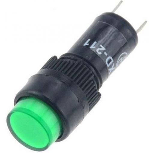 Kontrolka LED 230 V NXD-211, zelená, průměr 12 mm