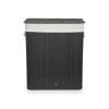 Koš prádelní G21 Bambus 105l Black