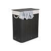 Koš prádelní G21 Bambus 105l Black