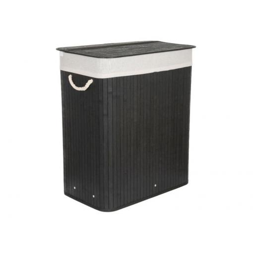Koš prádelní G21 Bambus 105l Black