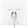 Digitus DN-9010/8-1 síťová zásuvka pod omítku panel s čelní deskou a rámečkem CAT 6A bílá
