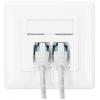 Digitus DN-9010/8-2 síťová zásuvka pod omítku panel s čelní deskou a rámečkem CAT 6A bílá