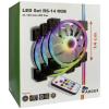 Inter-Tech Argus RS14 PC větrák s krytem černá (š x v x h) 140 x 140 x 25 mm vč. dálkového ovládání, včetně LED osvětlení