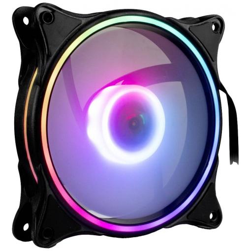 Inter-Tech Argus RS08 PC větrák s krytem černá (š x v x h) 120 x 120 x 25 mm vč. dálkového ovládání, včetně LED osvětlení