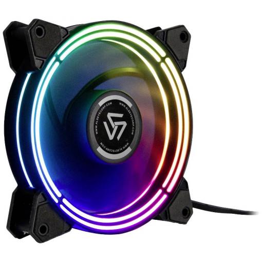 Inter-Tech ALSEYE Halo 3.0 PC větrák s krytem černá (š x v x h) 120 x 120 x 25 mm včetně LED osvětlení