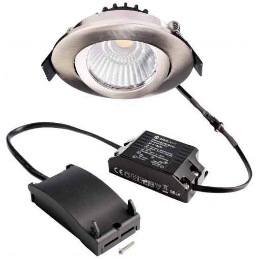 Deko Light 565378 Dione LED vestavné svítidlo, třída E (A - G), LED, pevně vestavěné LED, 8.50 W, niklová
