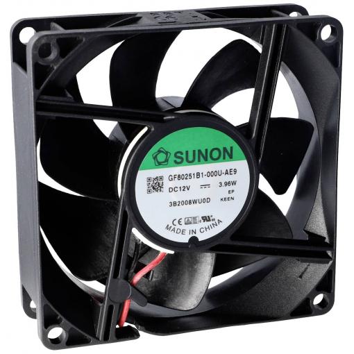 Sunon GE80252B3-000U-AE9 axiální ventilátor, 24 V/DC, 90.02 m³/h, (d x š x v) 25 x 80 x 80 mm, GE80252B3-000U-AE9