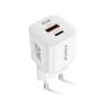 Chytrá mini síťová nabíječka ALIGATOR Power Delivery 20W, USB-C + USB-A, bílá