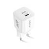 Chytrá mini síťová nabíječka ALIGATOR Power Delivery 20W, USB-C, bílá