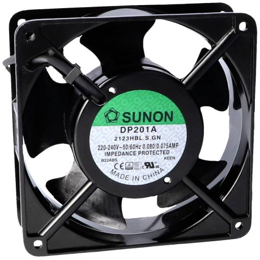 Sunon DP201A-2123HBL.S.GN axiální ventilátor, 230 V/AC, 144.38 m³/h, (d x š x v) 38 x 120 x 120 mm, DP201A-2123HBL.S.GN