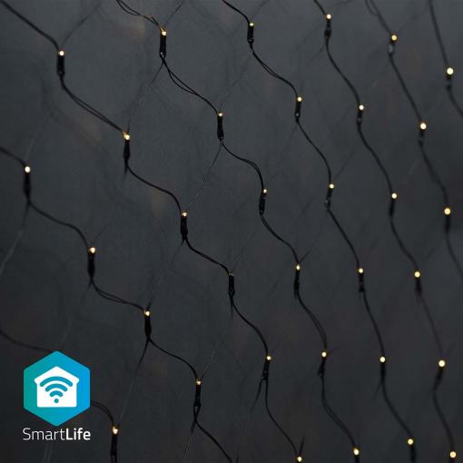 SmartLife dekorativní LED Wi-Fi síť 400 LED, 3x3m, IP65, teplá bílá   WIFILXN01W400