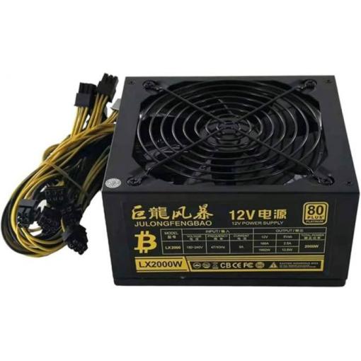 Síťový zdroj JULONGFENGBAO LX2000W, 2000 W, 12 V, 80 Plus Platinum