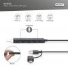 Digitus DA-70235 USB Hub 4 porty USB-A USB 3.0 5 GBit/s s konektorem USB C černá DA-70235