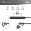 Digitus DA-70236 USB Hub 4 porty USB-A USB 3.0 5 GBit/s s konektorem USB C černá DA-70236