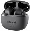 Intenso T300A Headset do uší (In Ear) Bluetooth® stereo černá Potlačení hluku Indikátor nabití, headset, Nabíjecí pouzdro, dotykové ovládání