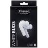 Intenso T302A Headset do uší (In Ear) Bluetooth® stereo bílá Potlačení hluku Indikátor nabití, headset, Nabíjecí pouzdro, dotykové ovládání