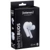 Intenso T302A Headset do uší (In Ear) Bluetooth® stereo bílá Potlačení hluku Indikátor nabití, headset, Nabíjecí pouzdro, dotykové ovládání