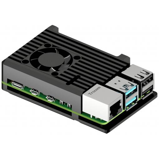 Joy-it Armor Case BLOCK ACTIVE SBC skříň Vhodné pro (vývojové sady): Raspberry Pi® včetně aktivního chladiče černá