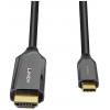 LINDY USB-C® kabelový adaptér USB-C ® zástrčka, Zástrčka HDMI-A 1.00 m černá 43367 8K UHD HDMI kabel