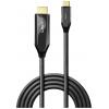 LINDY USB-C® kabelový adaptér USB-C ® zástrčka, Zástrčka HDMI-A 1.00 m černá 43367 8K UHD HDMI kabel