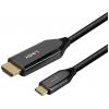 LINDY USB-C® kabelový adaptér USB-C ® zástrčka, Zástrčka HDMI-A 1.00 m černá 43367 8K UHD HDMI kabel