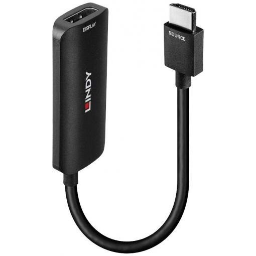 LINDY 38329 HDMI adaptér [1x HDMI® - 1x DisplayPort, Micro USB] černá 0.157 m