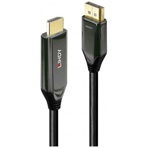 LINDY DisplayPort / HDMI kabelový adaptér Konektor DisplayPort, Zástrčka HDMI-A 1.00 m černá 40930 Kabel DisplayPort