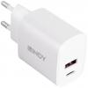 LINDY 20W USB Typ A & C Charger USB nabíječka, 1x USB A , 1x USB-C®, 20 W, bílá