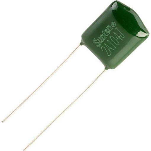 Suntan TS01002A104JSB000R 1 ks fóliový kondenzátor 100 nF 100 V 10 % 7.5 mm (d x š) 13 mm x 11 mm