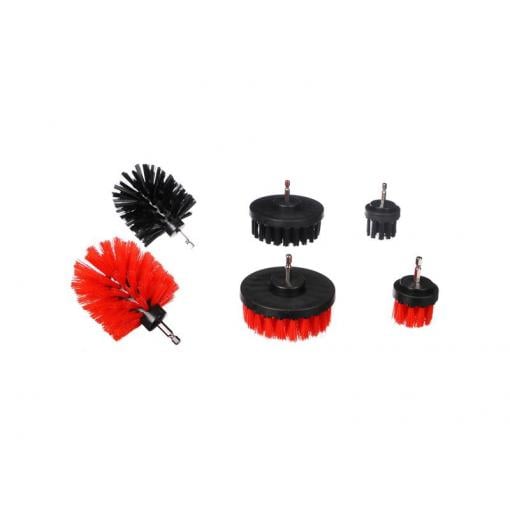 Sada kartáčů na vrtačku SIXTOL CAR DETAILING DRILL BRUSH 6 6ks