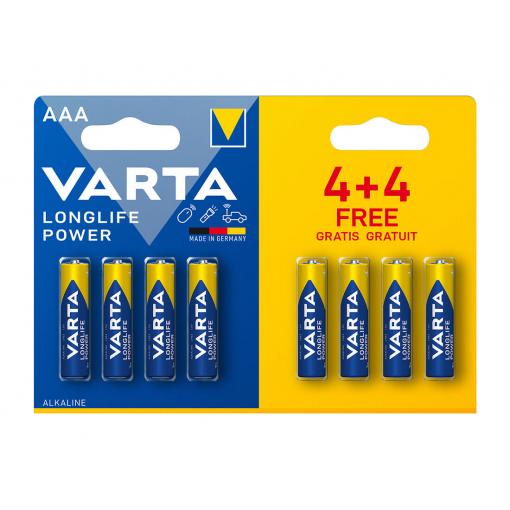 Baterie Varta 4903, AAA/R03 alk. B8 Longlife Power cena za balení 8 ks