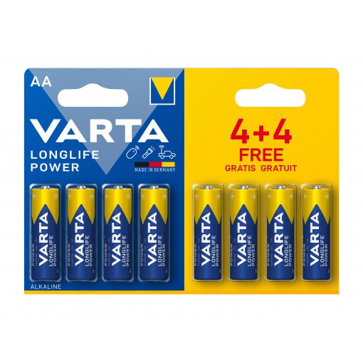 Baterie Varta 4906, AA/R06 alk. B8 Longlife Power cena za balení 8 ks