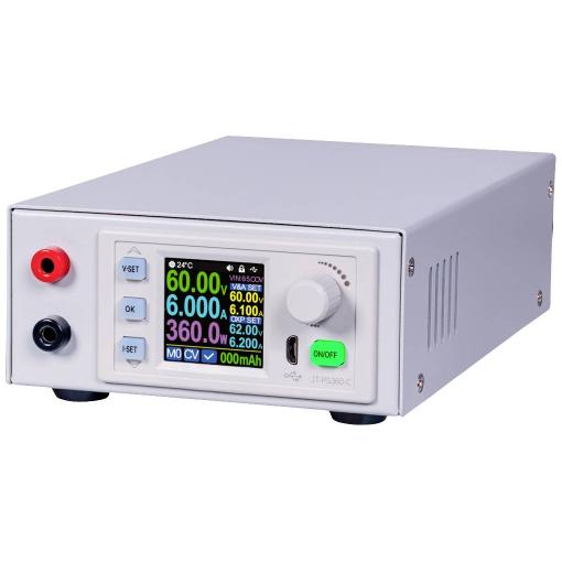 Joy-it JT-PC360-C laboratorní zdroj s nastavitelným napětím, 0 - 60 V, 0 - 6 A, 360 W, kompaktní forma, lze programovat, výstup 2 x, JT-PC360-C