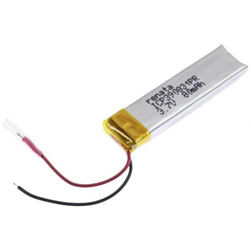 Renata ICP390831PR speciální akumulátor Prismatisch s kabelem Li-Pol 3.7 V 85 mAh 1 ks